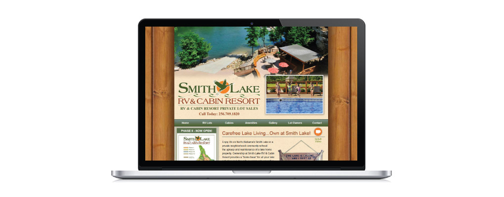 New web design for Smith Lake RV Resort