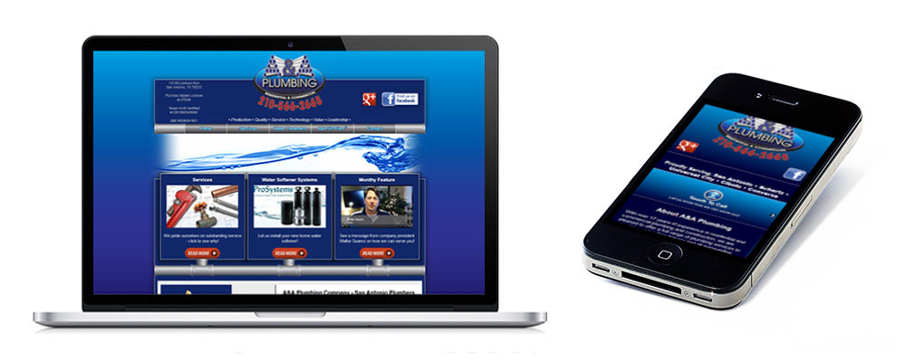 New web design and mobile site for A&A Plumbing