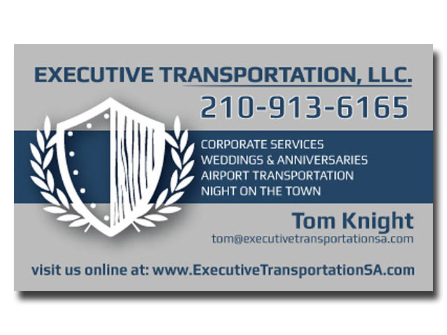 Executive Transportation business card design