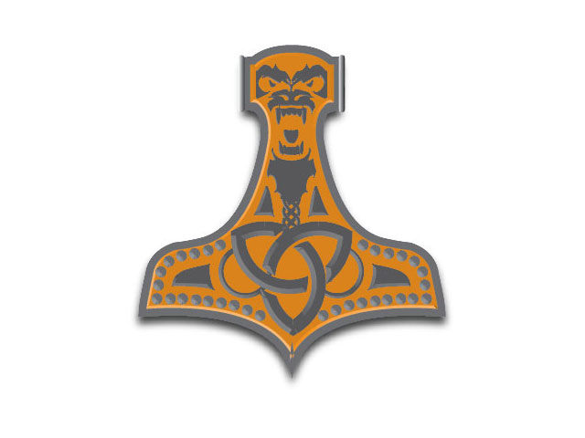 Morilla Gorilla mjolnir logo design
