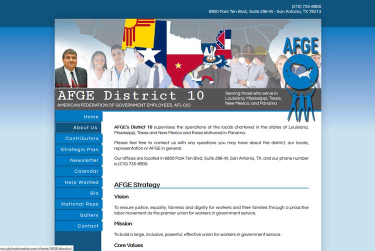 AFGE District 10 Web Design