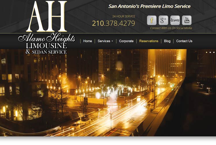 Alamo Heights Limousine & Sedan Service Client Web Design