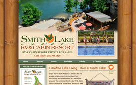web design for Smith Lake RV Resort
